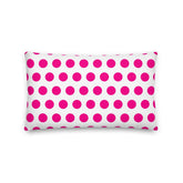 Hot Pink on White Polka Dots Decorative Throw Pillow Cushion, Pillow, $ 61.50, A Moment Of Now™